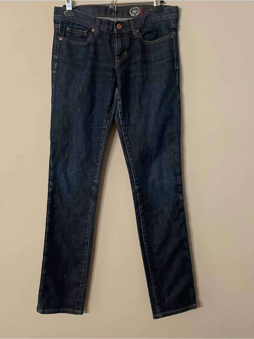 GAP Dark Blue Straight Leg Jeans 6L Long
